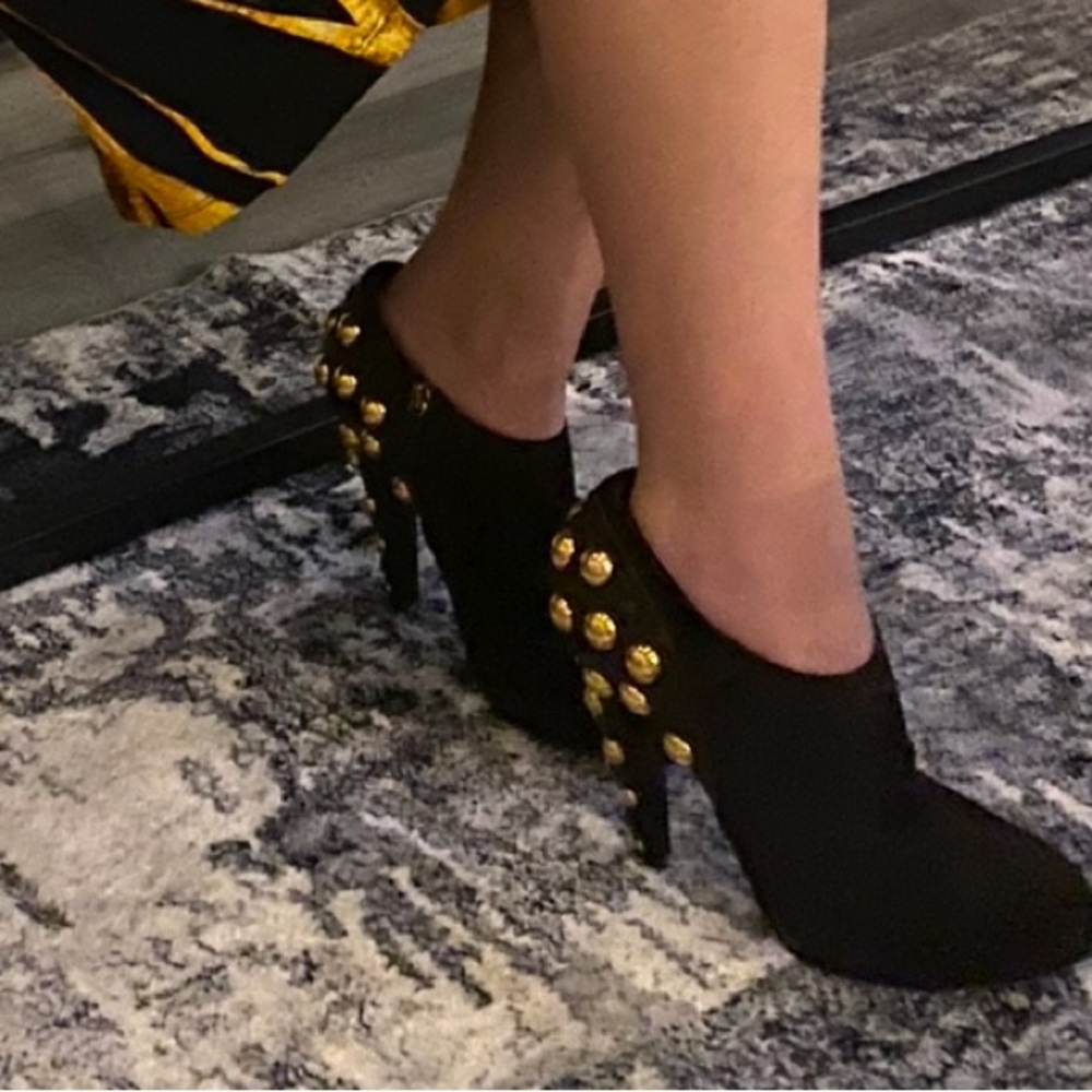 Gucci studded suede booties